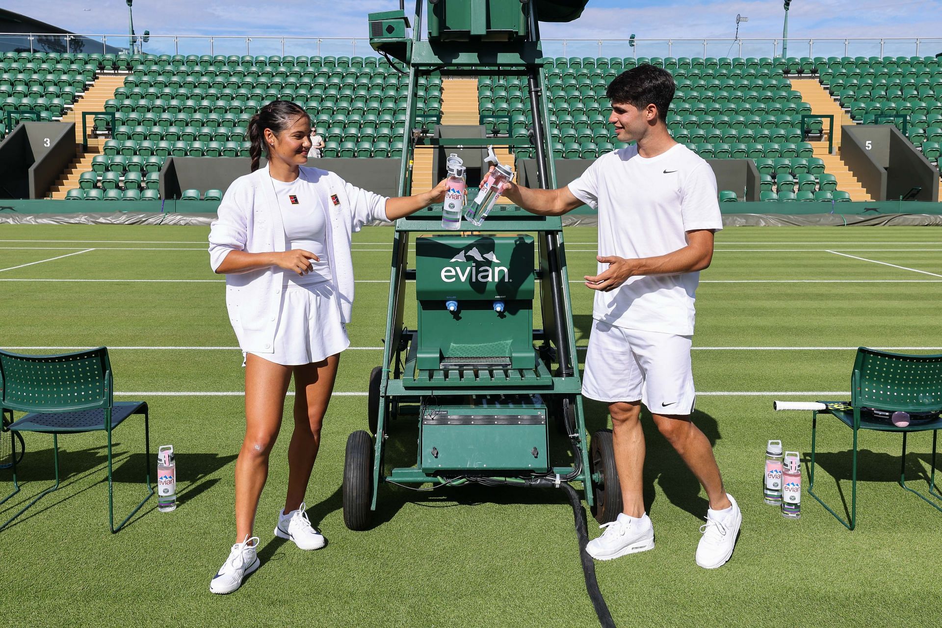 Emma Raducanu and Carlos Alcaraz pictured at the 2025 Wimbledon Championships | Image Source: Getty